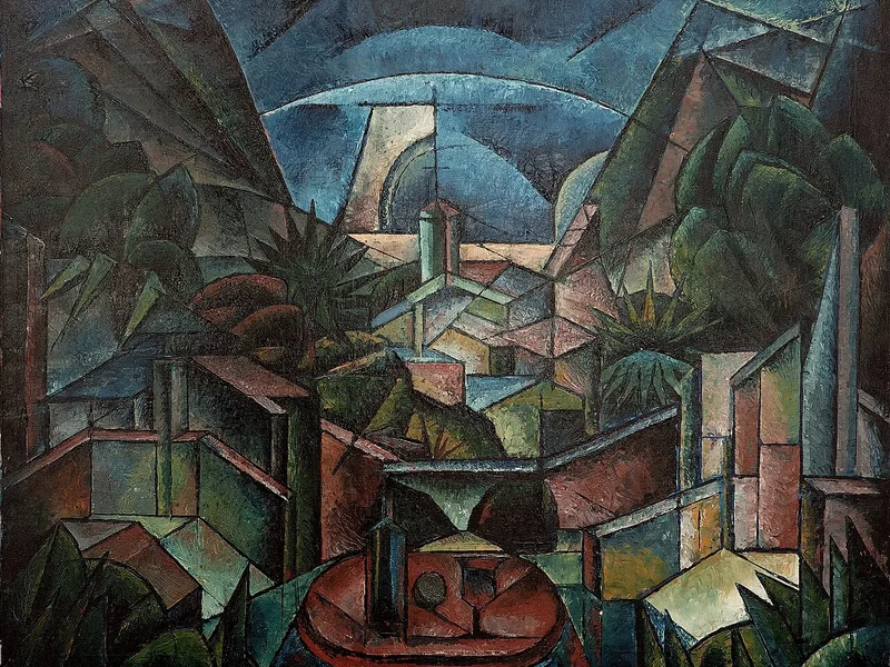 1881-Fritz Stuckenberg - Paesaggio cubo-futurista